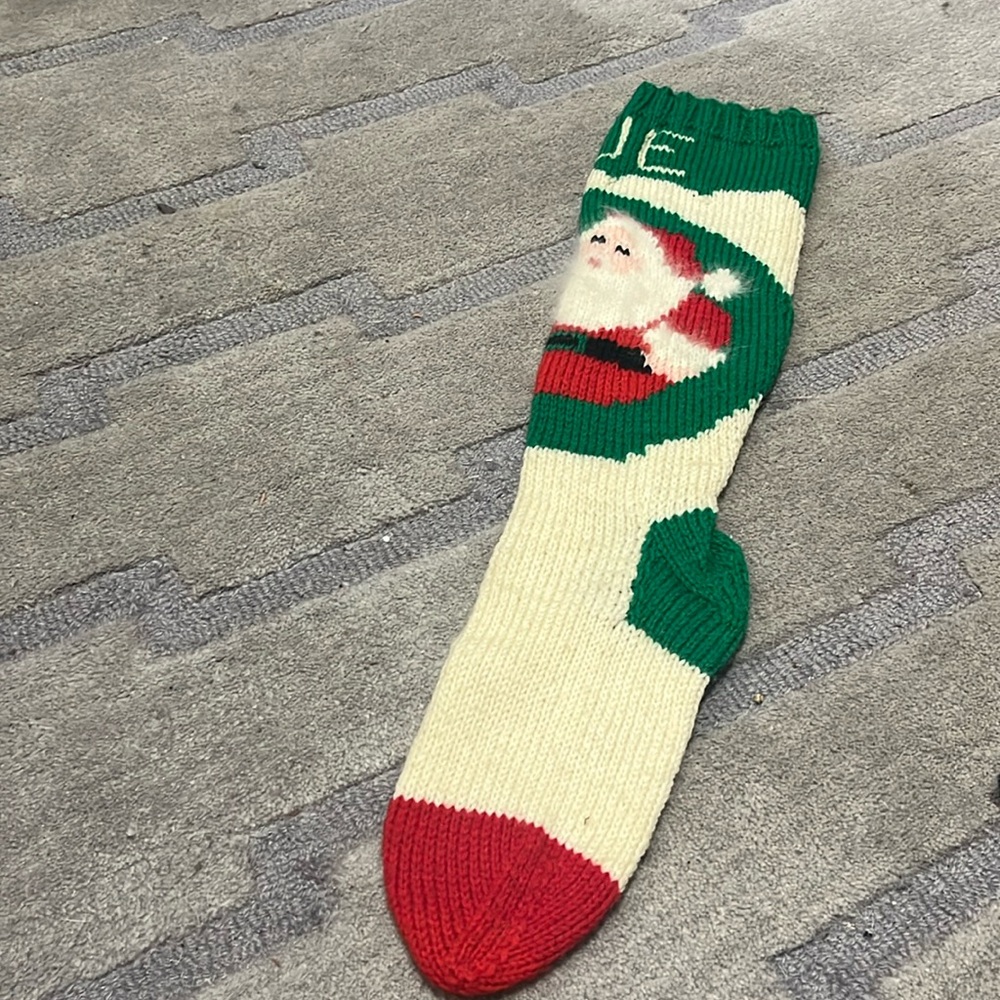 Vintage Crocheted Christmas Stocking Sue